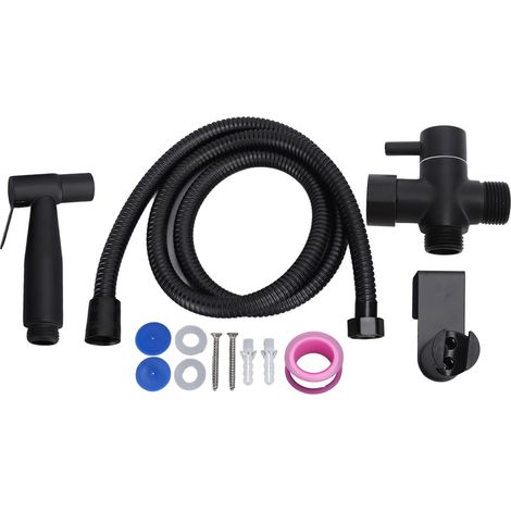 Douchette WC sans perçage en acier inoxydable 304, kit de pulvérisation haute pression pour salle de bain 7/8 (1/5)