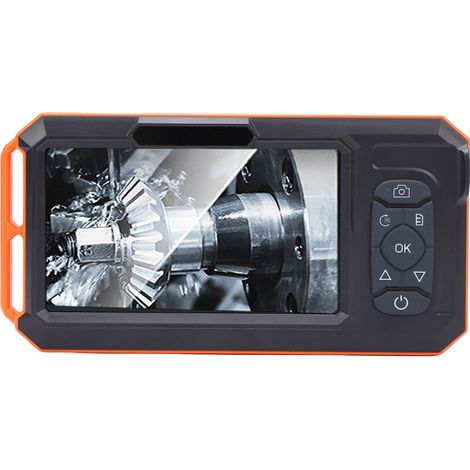 Caméra d'inspection industrielle écran 5 pouces, lentille unique 8 mm, HD 1080P 2MP, câble semi-rigide 5 m pour inspection de canalisation et égout (1/5)