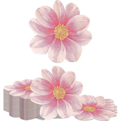 Flower Cocktail Napkins Disposable Floral Paper Napkins for Wedding Baby Shower Birthday Summer Party Table Decoration (1/5)