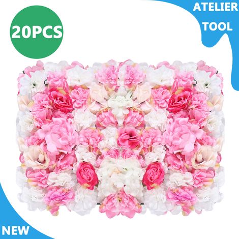 ATELIER 20pcs 60x40cm fleur panneaux muraux rose bricolage mariage fête murale décoratif (1/5)
