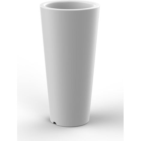 Vaso Ø37,5x102 cm in Resina Arkema Tondo 102 Bianco (1/2)