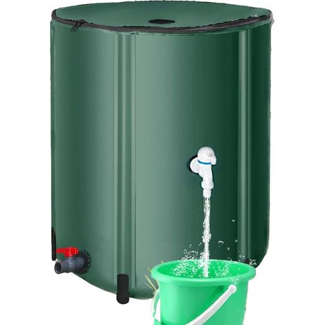 APEX Récupérateur d'eau de pluie pliable de 200 L, récupérateur d'eau de pluie portable pour collecter l'eau des gouttières (1/5)