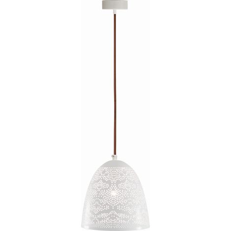 Lampada a sospensione Candellux Bene bianca metallo E27 Ø20cm (1/2)