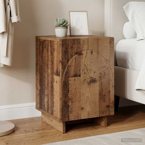vidaXL Table de chevet Bois ancien 33,5 x 34,5 x 50 cm (1/5)