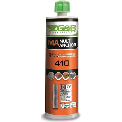 MULTI ANCHOR MA 410 G&B RESINA ANCORANTE 410 ml TASSELLO CHIMICO CEMENTO - 1 pezzo