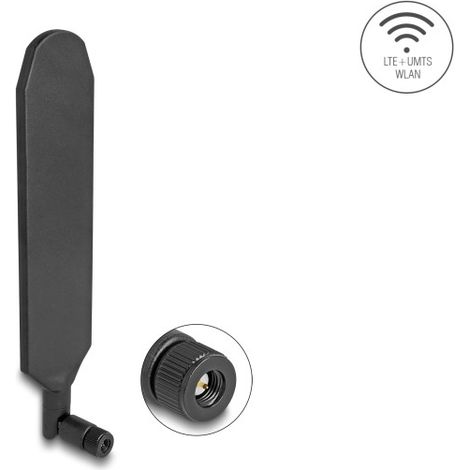 DeLOCK Delock LTE GNSS Antenne SMA Stecker 1,5 - 3,0 dBi omnidirektional drehbar (90103)