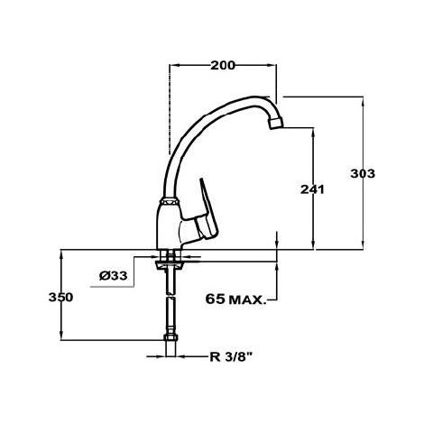 Teka IN 912 CROMO - Grifo 53911212 Monomando (1/2)
