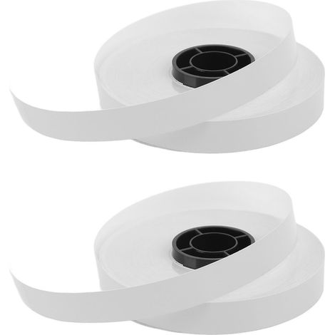 2 rouleaux de ruban pour étiqueteuse, chacun de 16 m (52,5 pi) de longueur et 9 mm (9 mm) de largeur, en PET résistant à la déchirure, recharges pour étiqueteuse MAX LM 550A, blanc (1/5)