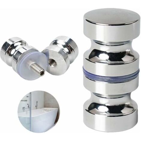 Duschtürknauf, Aluminiumlegierung, runder Türgriff für Badezimmer, Glastür, Schiebetür