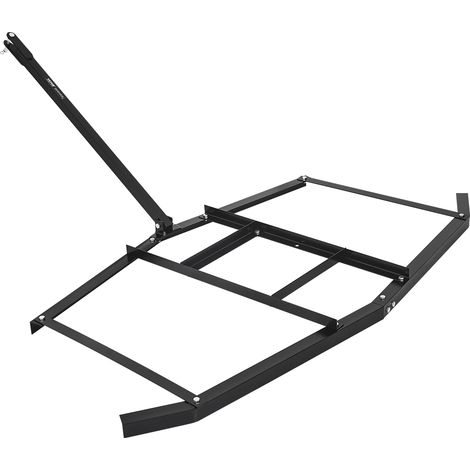 VEVOR Herse Trainee 1880 mm Rateau Niveleur Remorquable deAllee de Gravier en Acier Q235 avec Barres Reglables, Capacite Charge 22,7 kg, Outil de Nivellement pour VTT, UTV, Tracteur de Pelouse Jardin