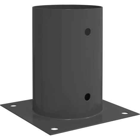 Round Ground Anchor 12 pcs Anthracite 15 x 15 x 15 cm Metal vidaXL