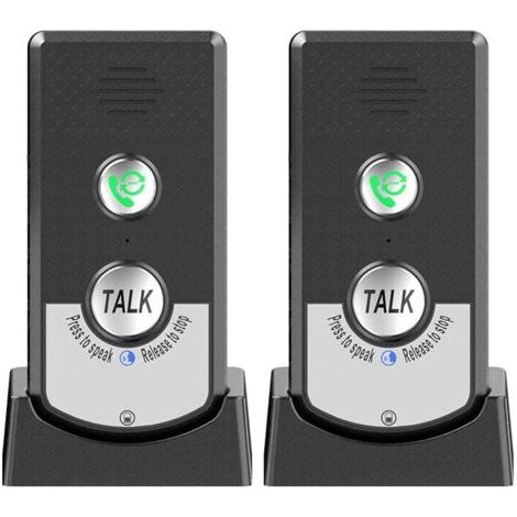 Lot De 2 Interphones Sans Fil Pour La Maison, Appelant Bidirectionnel, Interphone Vocal Portable Sans Fil Ultra Longue Distance Pour Personnes âGéEs, Communication De PièCe à PièCe,Sonnerie D'Appel