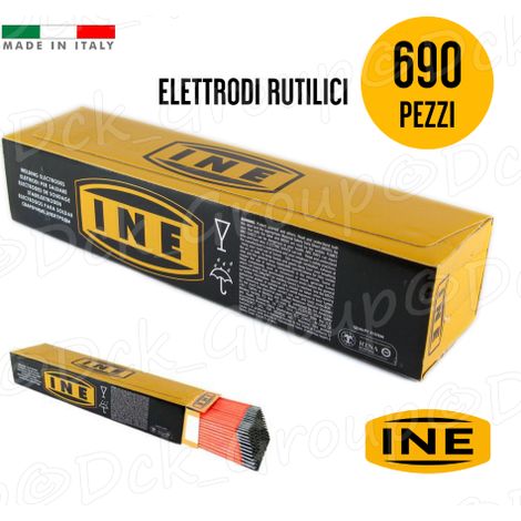 ELETTRODI per SALDATURA Acciaio Saldare RUTILICI Rosso INE 48A 2,5mm 690 PEZZI