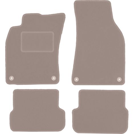 Beige Veloursmatten für: Audi A6 C6 FL Limousine, Kombi, Avant (2006-2011)