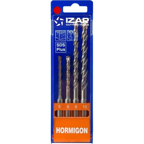 coffret de 4 forets beton SDS+ Izar 2 pointes carbure (1/2)