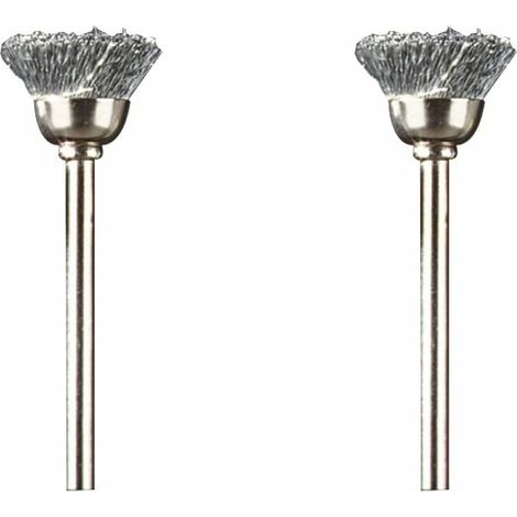 442 Lot de 2 Brosses boisseau en Acier Diamètre 15mm pour Nettoyer