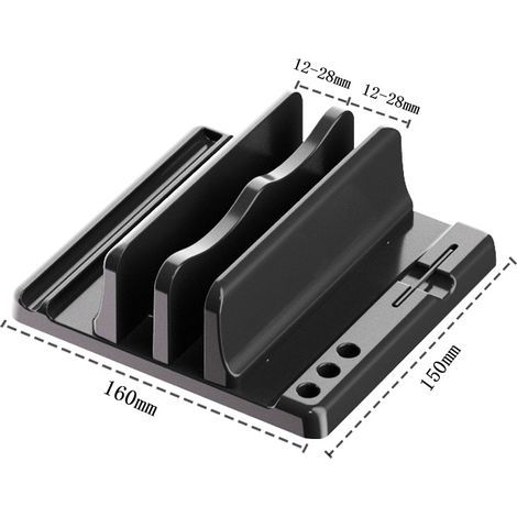 Verstellbarer Laptopständer, Ständer mit verstellbaren Schlitzen, platzsparender 4-in-1-Ständer, tragbarer Ständer für alle MacBooks, MacBook Pro, Air, Dell, Surface und iPads bis zu 17,3 Zoll (1/5)