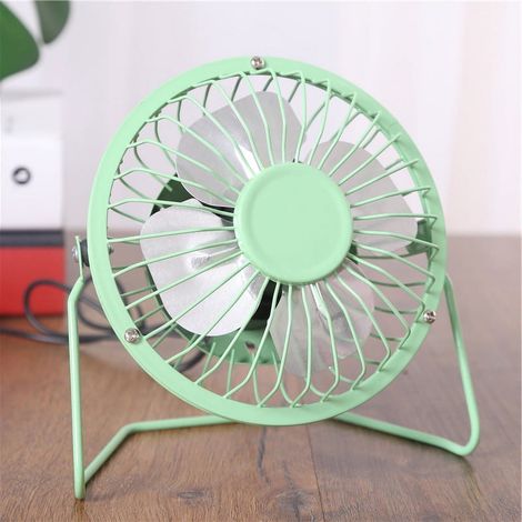 Ventilateur Portable USB - 5 V - 0,1 A - Silencieux - Pour Bureau Voiture Poussette Fauteuil Roulant - Vert - 1 Pièce (1/5)