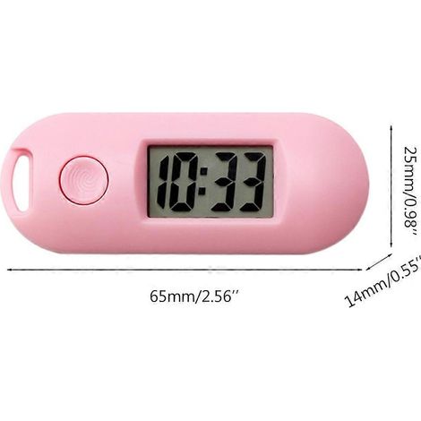 Réveil numérique portable, mini, personnalisé, élégant, silencieux et lumineux, idéal pour les étudiants, les examens et les études (bleu). (1/5)