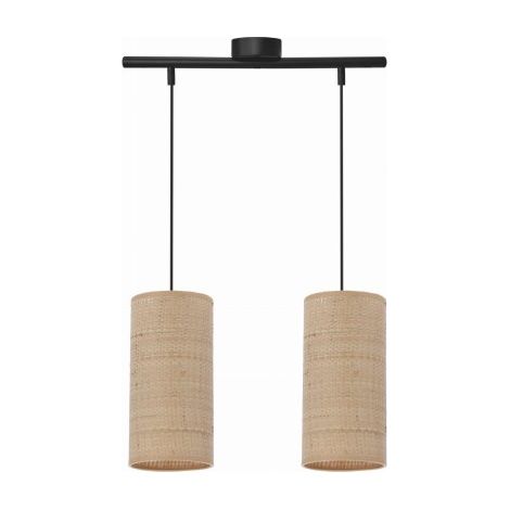 Suspension Candellux Fleri 2xE27 noir/crème 130cm IP20