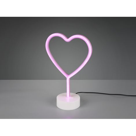 Deko LED Tischleuchte HEART Batterie- oder USB betrieben, Höhe 30cm (1/5)