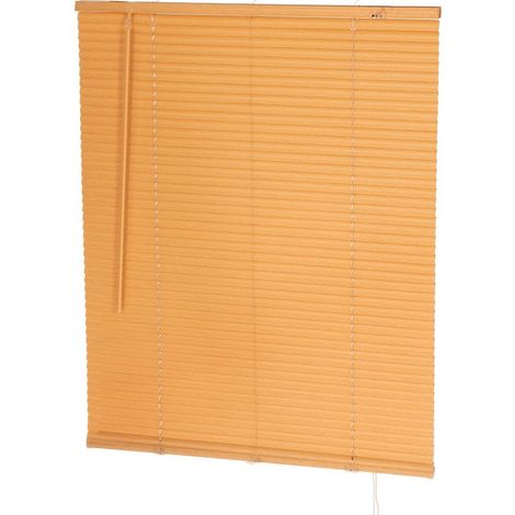 Oypla 80 x 150cm PVC Teak Wood Effect Home Office Venetian Window Blinds (1/5)