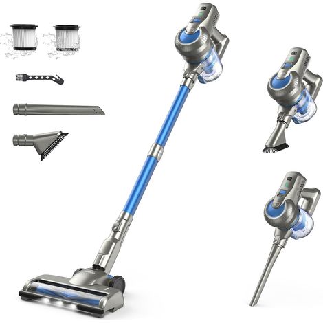 Aspirateur sans Fil 22KPA/190W, léger et Silencieux, 6 en 1 Autonome, Batterie Amovible, autonomie de 30 Minutes, idéal pour Le Nettoyage Quotidien des sols durs et des Tapis (1/5)