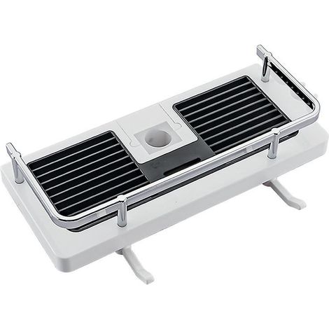 support De Douche Sans Trou, Support De Salle De Bain, Organisateur De Douche Avec Anneau De Tte De Douche Et Crochet Pour Rail De Douche 24mm - 2 (1/5)