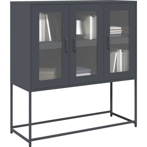 Sideboard Anthrazit 100,5x39x107 cm Kaltgewalzter Stahl