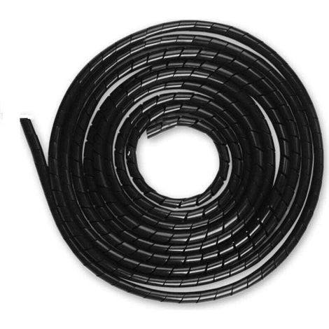 YMYNY Universal Flexible Spiral Tube 6mm Cable Winder Kit, 1 Pack Spiral Cable Winder Tube to Protect TV/PC/USB/TV/AUX Antenna Cable (15m), Black (6mm, 15m)