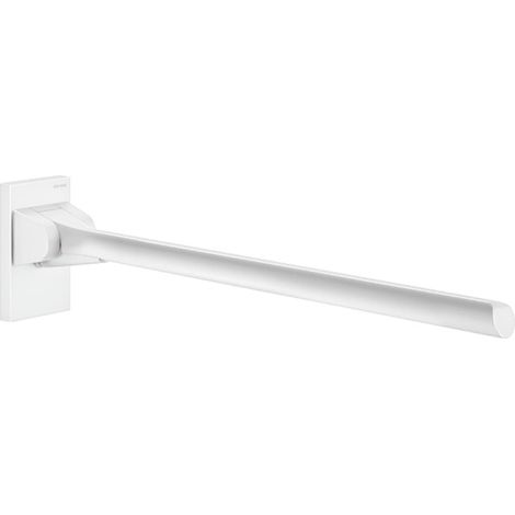 Barre d'appui rabattable poignée ergonomique Delabie - 85 cm - Blanc