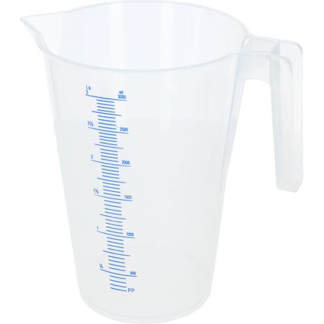 Pichet Mesureur 3 L - Plastique Gradué - Bec Verseur - Cuisine (1/2)
