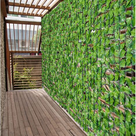 Siepe artificiale schermante verde chiaro 300 x 150 cm OKWISH (1/5)
