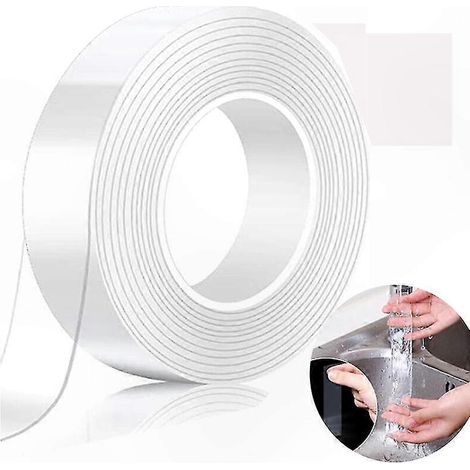 Extrem starkes, abnehmbares und waschbares, nanotransparentes doppelseitiges Klebeband für Teppiche, Bilderrahmen und Küchen. (1/5)