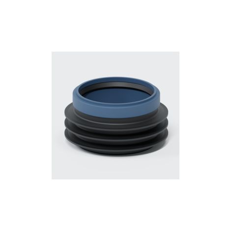 Raccord POLO-KAL DN 110/129-138 mm, permettant la transition entre un embout mâle et un embout femelle en d'autres matériaux.