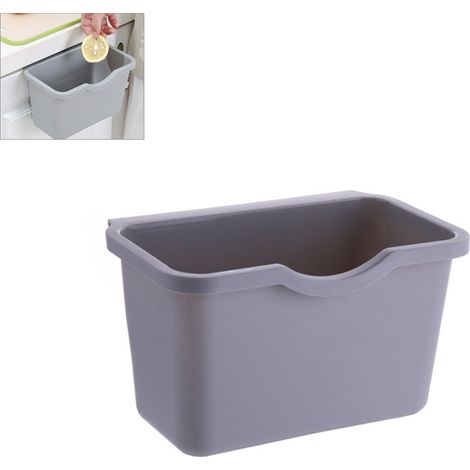 Corbeille suspendue pour porte de placard de cuisine, boîte à déchets en plastique, poubelle murale, rangement poubelle