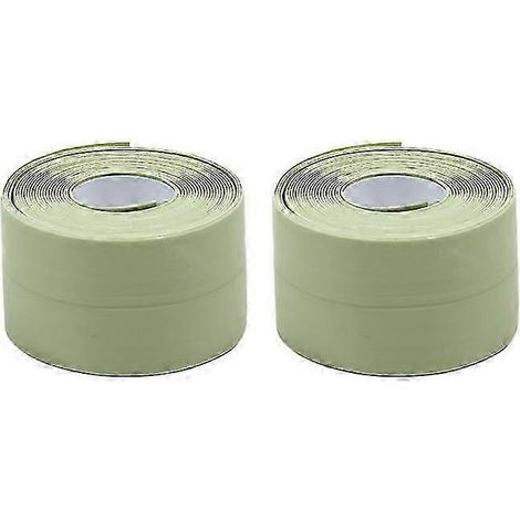 (vert) 3,2 m Ruban adhésif imperméable et anti-moisissure pour salle de bain, cuisine et douche, évier et baignoire. (1/5)