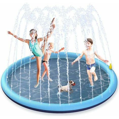 1 Tapis de jeux d'eau, 170 cm, en PVC, antidérapant, pour jardin, extérieur, enfants (1/5)