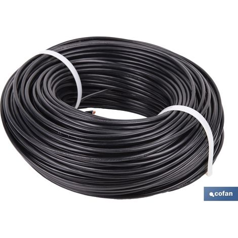 Rollo de 100 metros de cable flexible H07V-K 1x4mm² recubierto en PVC color negro (1/4)