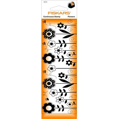 Sello continuo de flores Fiskars
