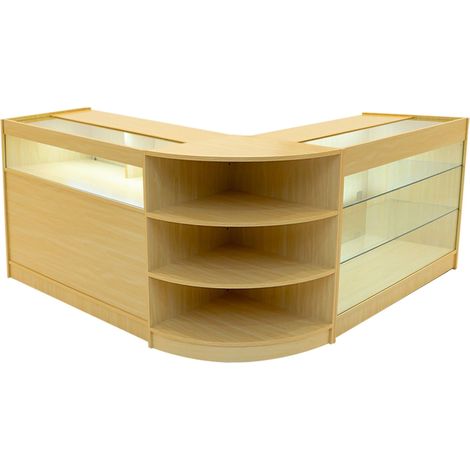 Demeter LED Shop Counter Set K1200, B1200 & LM60 - Maple