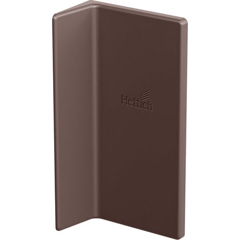 Hettich SAH 500 Abdeckkappe B 20mm Rueckwandversprung Kunststoff braun rechts