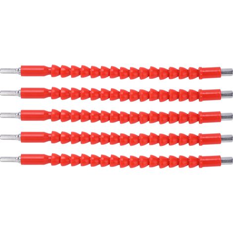 Ensemble de 5 rallonges flexibles pour forets, de 295 mm/11,6 pouces de long, de type universel, convient aux perceuses électriques. (1/5)