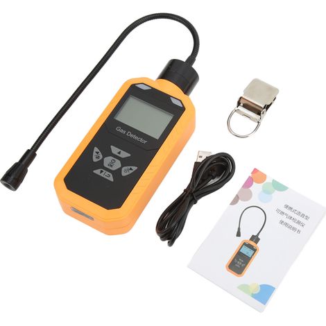 Détecteur de gaz combustible LCD ABH502-EX, alarme portative de fuite de gaz pour usage industriel et domestique, appareil de mesure de sécurité avec écran numérique (1/5)