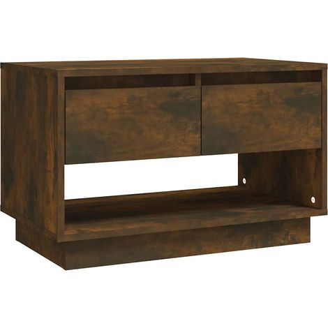 Meuble TV, Étagère TV, Meuble de Salon, Chêne fumé 70x41x44 cm Aggloméré OIB1263E (1/5)