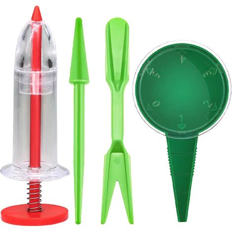 (A-1kit) Mini semoir manuel avec distributeur de graines, outil de semis portatif et 5 réglages différents. (1/4)