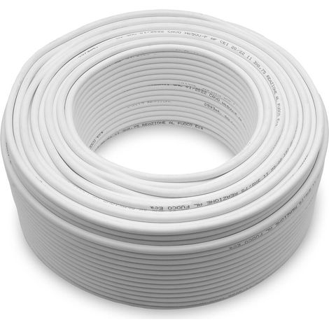 Cavo H05VV-F 3X2,50 Filo Elettrico Matassa Piattina Bianco Solcavi H325B (1/4)