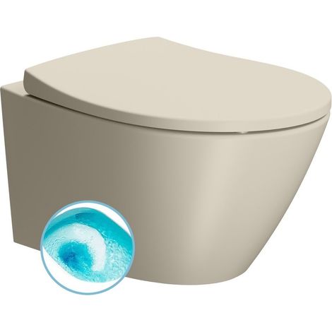 WC suspendu MODO, Swirlflush, 37x52cm, creta dual-mat (1/3)
