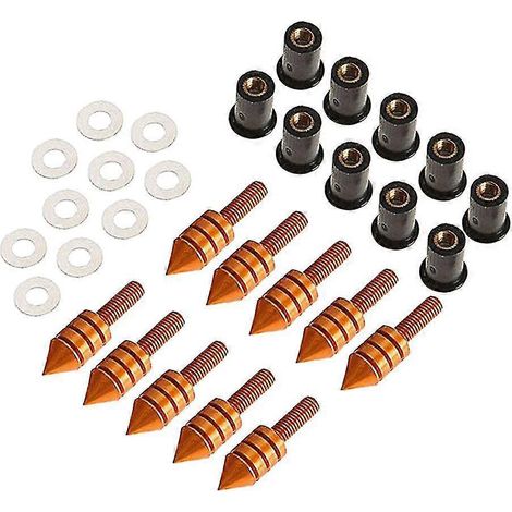 Kit de 10 boulons/écrous/rondelles pour pare-brise de moto (vert) (1/5)