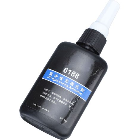 Adhésif UV transparent pour métaux, polymérisable aux UV, 50 g (1/5)